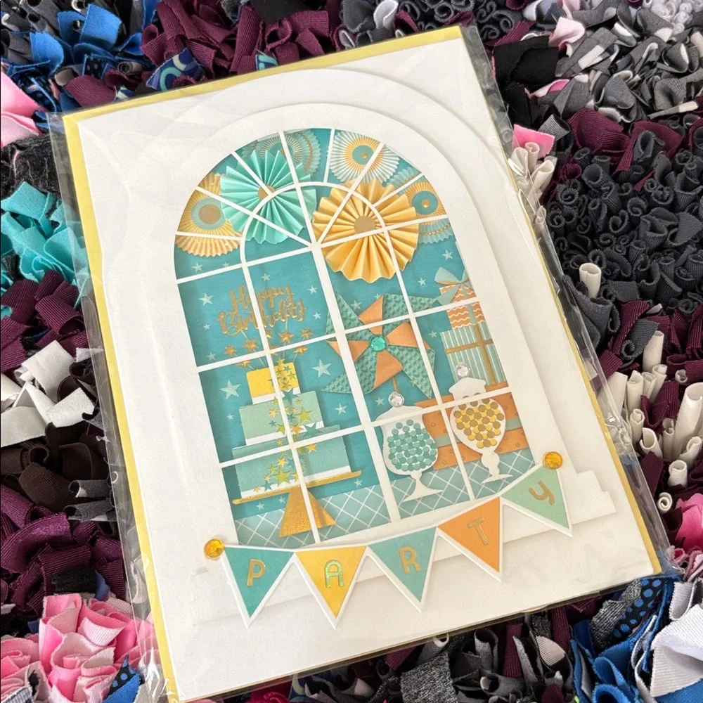 🆕Papyrus “Shadowbox Party” Birthday Greeting Card